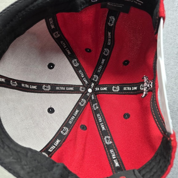 Chicago Bulls Hat Cap Snap Back Mens One Size Red NBA Basketball Ultra Game - Picture 7 of 11